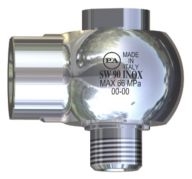 Поворотное устройство 90 гр. угловое (нерж); 1/2"ш-1/2"г 600 бар. - фото 107714