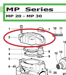 Крышка насоса MP20 - фото 15195