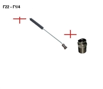Удлинитель с термозащитой и форсункодержателем 700 мм (нерж).; вход 22*1.5 ш; выход форсунка