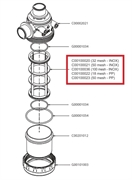 Фильтрующий элемент 100 меш, зел.