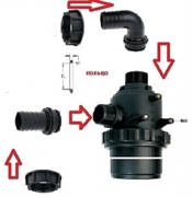 Фильтр всасывающий A314; 150 л/мин, 32 меш вход: d=40 mm.(прямой), выход d=40 mm.(90 гр.)