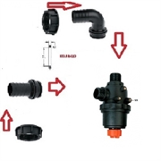 Фильтр всасывающий (серия 317) с клапаном 260л/мин,32 меш: вх. d=50 mm.(прям.);вых.d=50 mm.(90 гр.)