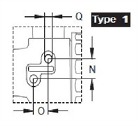 Кран 2х ходовой; тип ручки LC; крепление TYPE 1; вх.-вых.Г1"1/4