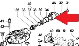 Крышка 2 клапана насоса APS 101/121-145 (1х3)