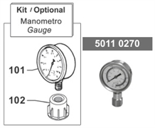 Манометр с переходником (KIT) насоса MC8/18