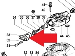 Крышка 1 клапана насоса APS 101/121-145 (1х3)